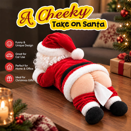 Funny Santa Butt Tissue Box Cover
