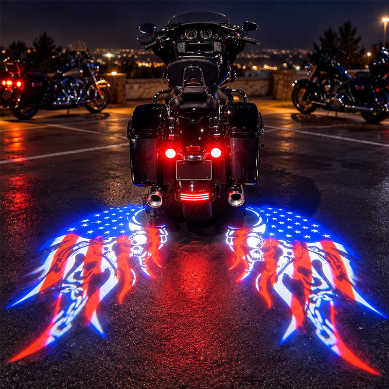 Motorcycle LED Wing Ground Projection Lights