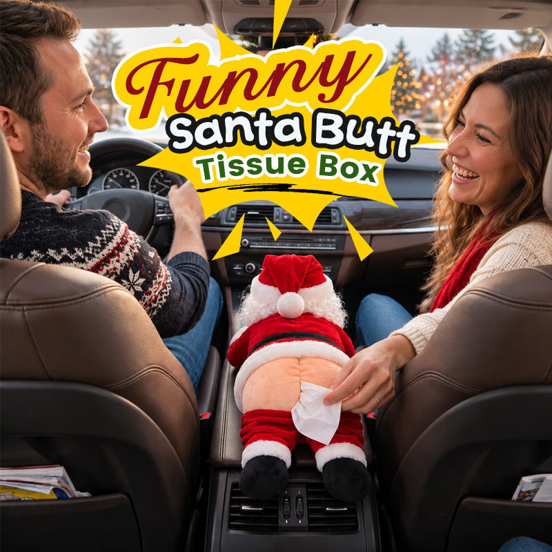 Funny Santa Butt Tissue Box Cover
