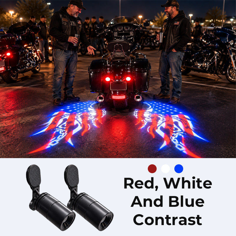 Motorcycle LED Wing Ground Projection Lights
