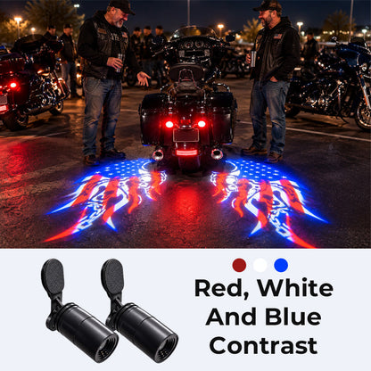 Motorcycle LED Wing Ground Projection Lights