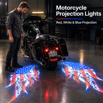 Motorcycle LED Wing Ground Projection Lights