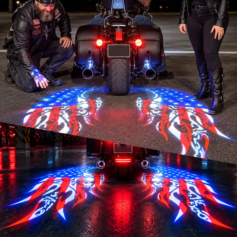Motorcycle LED Wing Ground Projection Lights