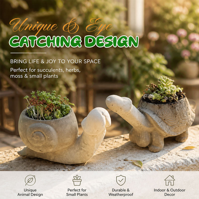 Fun garden planting pots