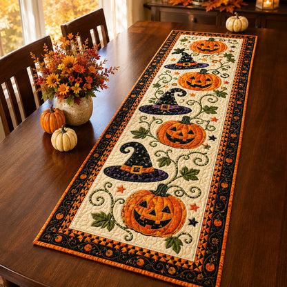 🎃 Halloween Quilted Table Runner – Cozy Fall Decor in Seconds