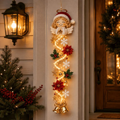 ⏳ Last Day 49% OFF – 🎄MerryCascade™ Glowing Christmas Door Hanger | 6 Festive Light Designs✨