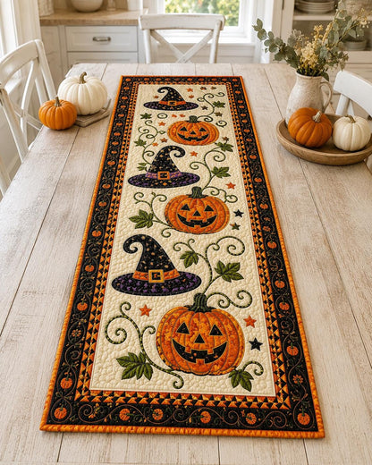 🎃 Halloween Quilted Table Runner – Cozy Fall Decor in Seconds