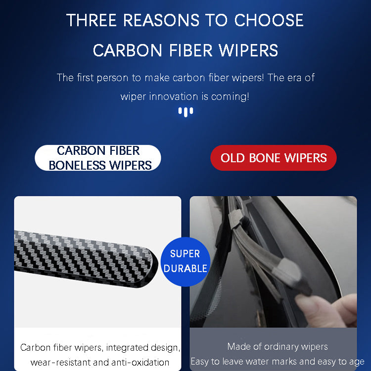 🌈 Quiet, boneless carbon fiber windshield wipers - give your car style, silence and clarity!