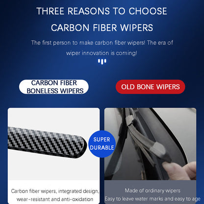 🌈 Quiet, boneless carbon fiber windshield wipers - give your car style, silence and clarity!