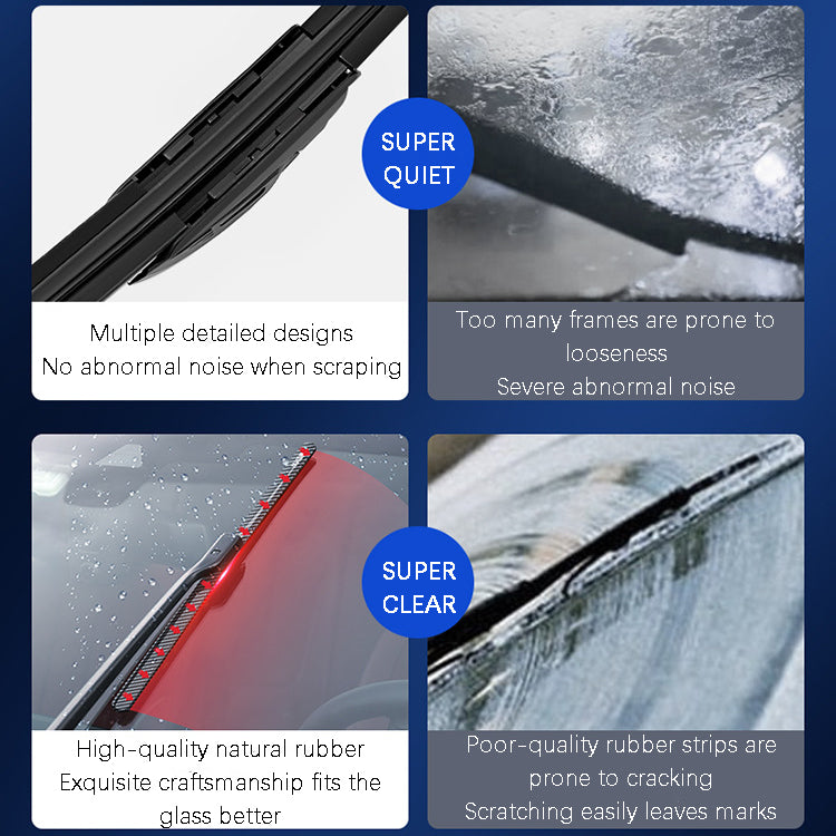 🌈 Quiet, boneless carbon fiber windshield wipers - give your car style, silence and clarity!