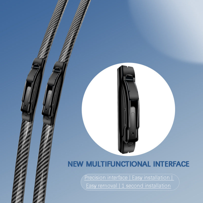🌈 Quiet, boneless carbon fiber windshield wipers - give your car style, silence and clarity!
