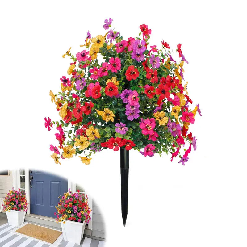 Kunstmatige Eucalyptus en Viooltjes Grondstekers Bloemdecorati