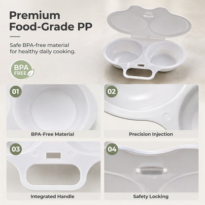Microwave Egg Poacher with Lid & Handle